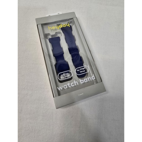 Heyday Fitbit Versa Watch Band Navy Blue‎ New Sealed Orig Box 130-200 mm Wrist - Picture 1 of 3